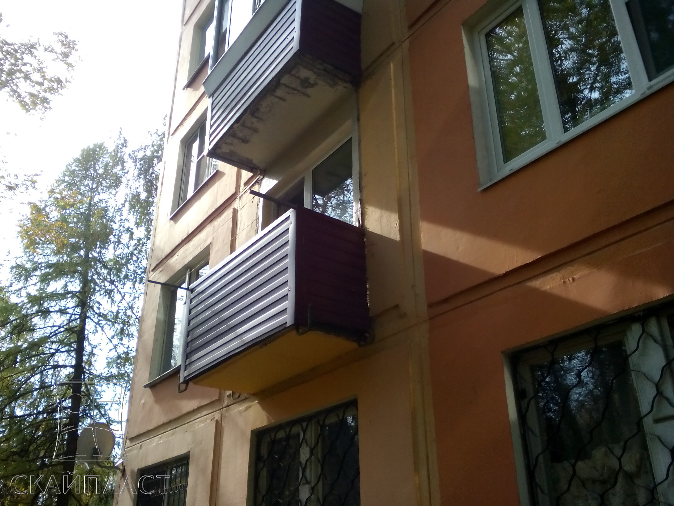 Остекление балкона в Чехове - Скайпласт